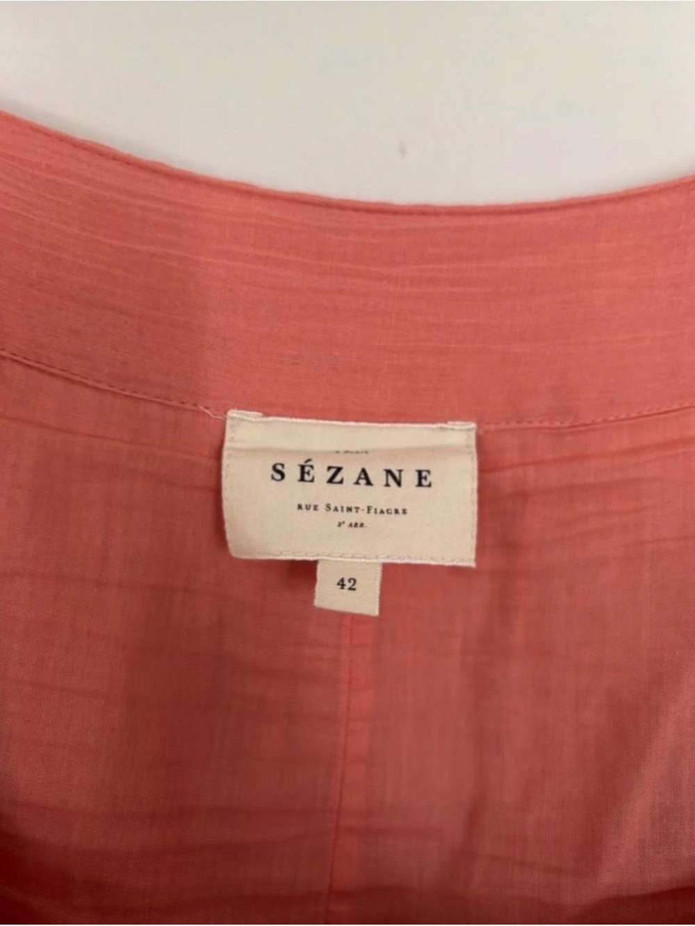 Sezane Oriane Peach Tie-Shoulder Mini Dress - Picture 8 of 8